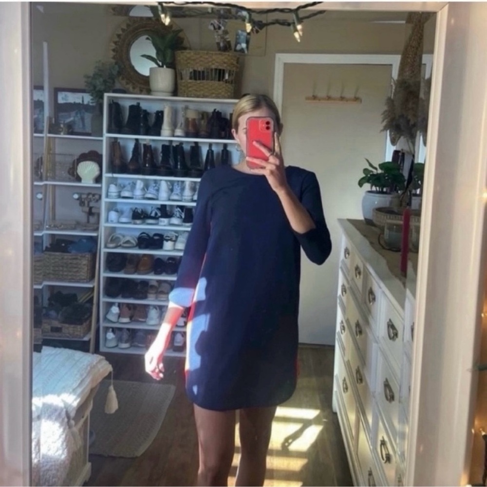 H&M Blue and red striped dress